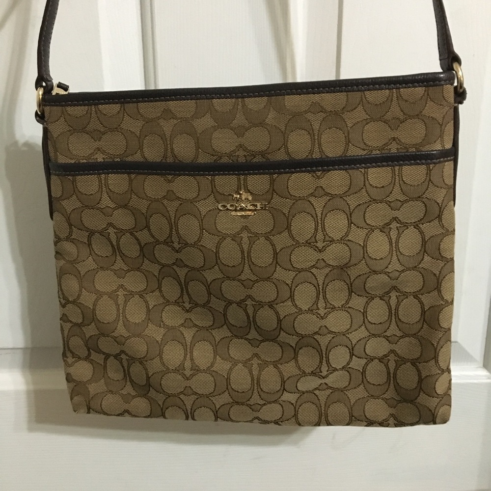 COACH Signature cross body purse